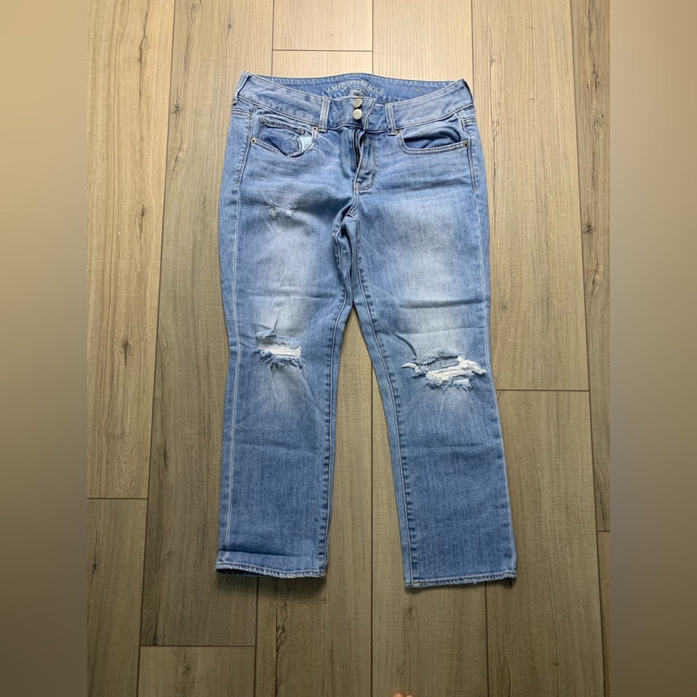 Light Blue Distressed Carpi Jeans